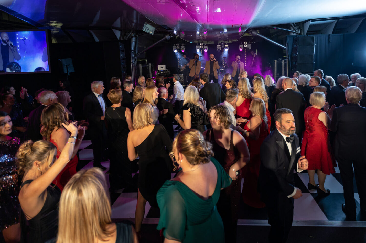 Guests dancing at the Christmas Ball